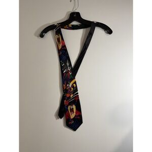 Vintage 1993 Warner Bros. Looney Tunes Mania Taz Sylvester Bugs Bunny Tie